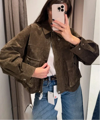 Christine - Jacke in Wildlederoptik