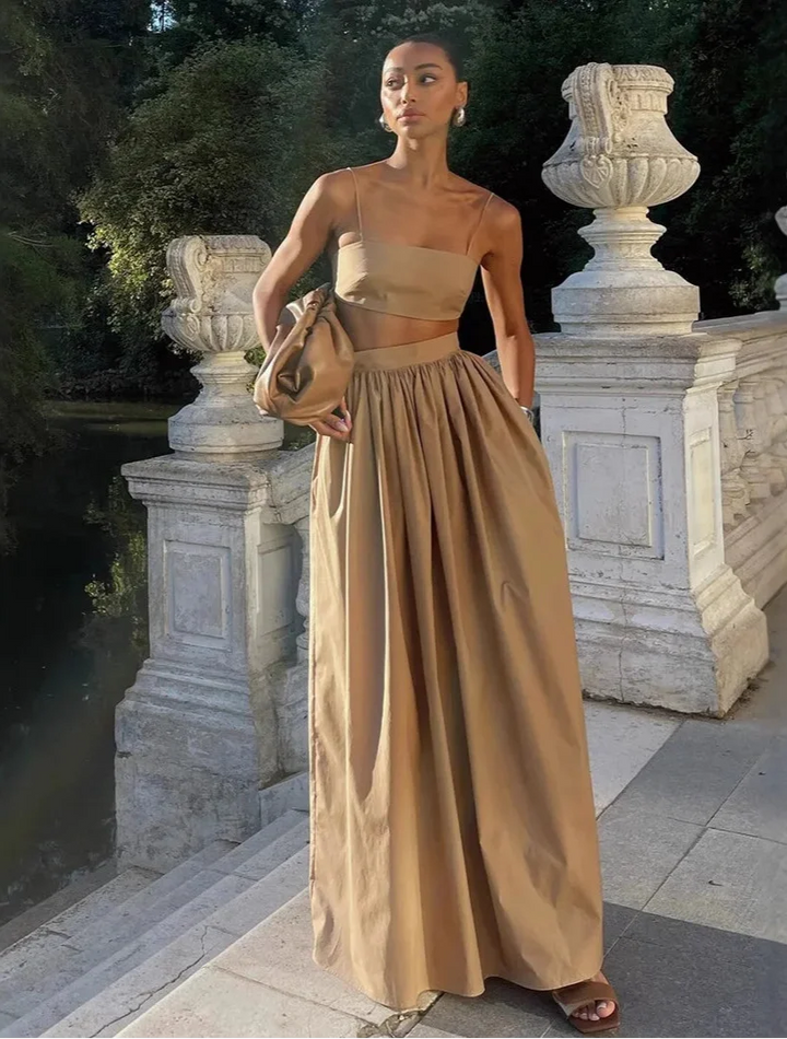 Nina - Baumwollset mit langem Rock