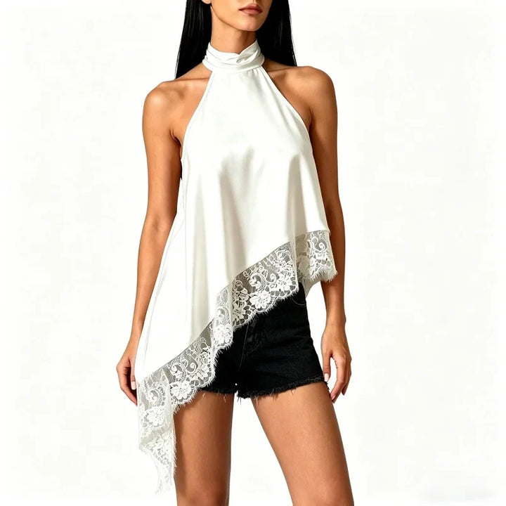 Liesel - Satin-Spitzen-Top