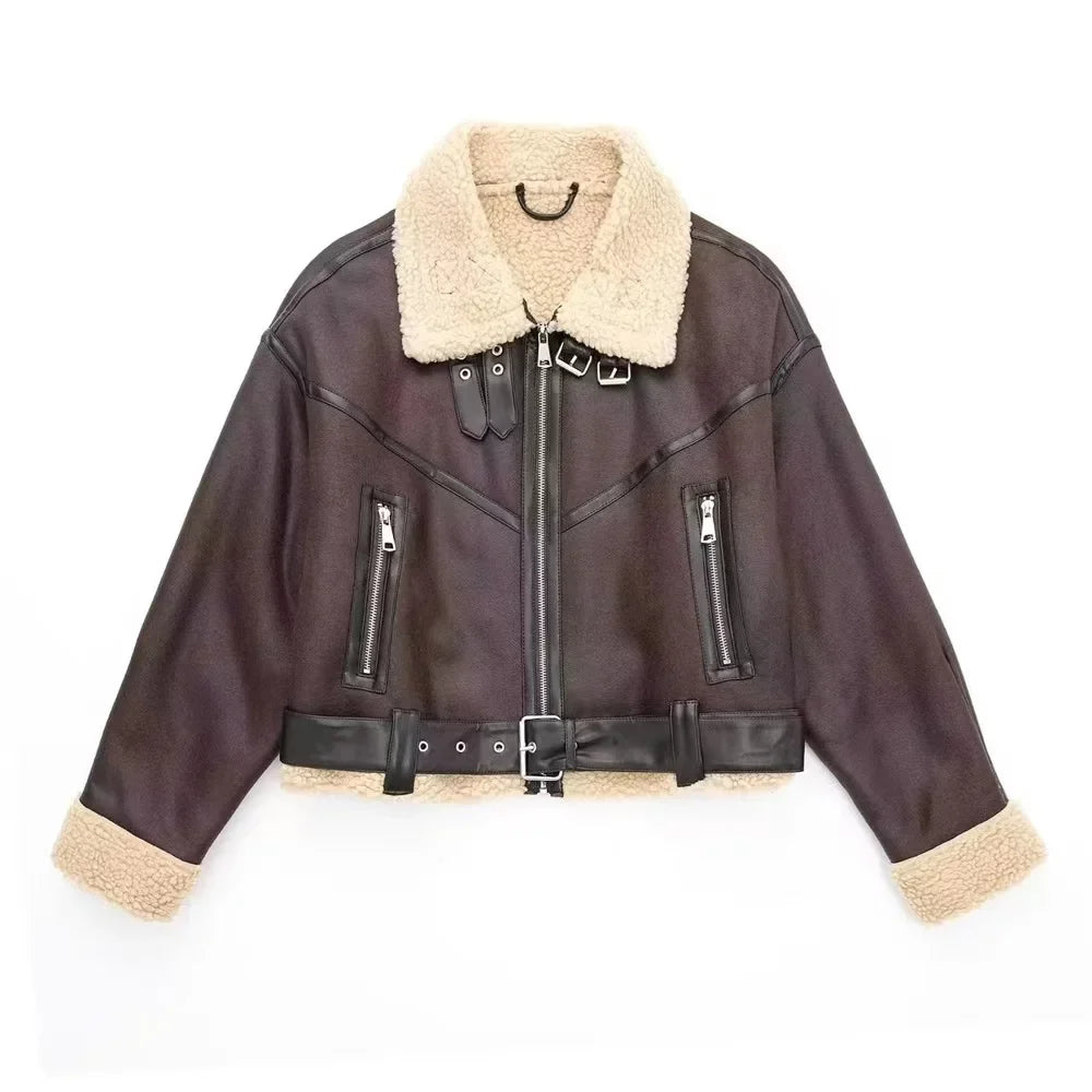 Charlotte - Lammfelljacke