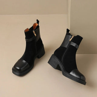 Ottilie - Velours-Stiefeletten