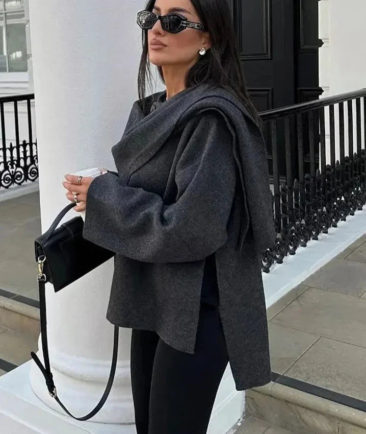 Alma - Jacke mit bezogenen Knöpfen