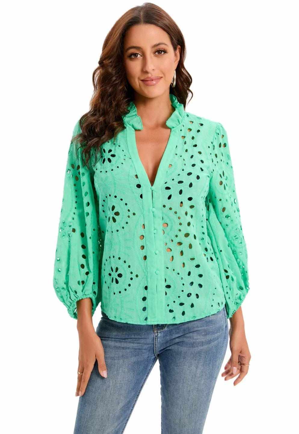Barbara - Bestickte Bluse