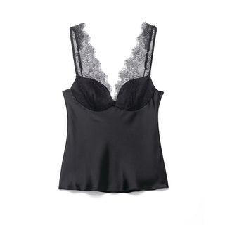 Zoe - Satin-Spitzen-Top