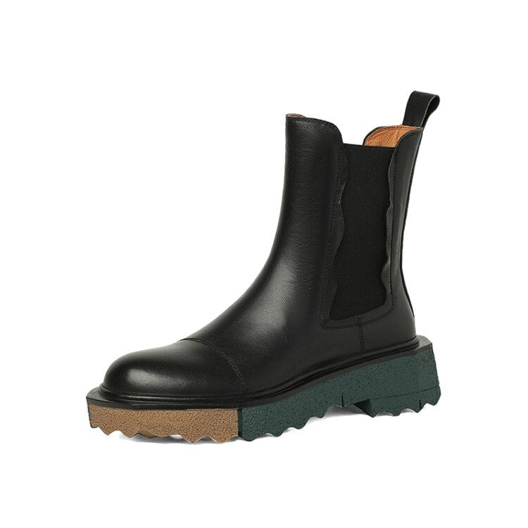 Tina - Wadenhohe Lederstiefel