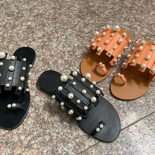 Verena - Sommerschuhe mit Perlen