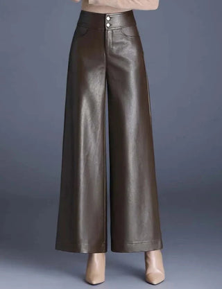 Lene - Weite Kunstlederhose