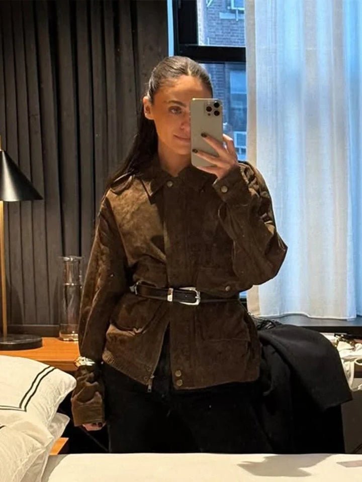 Veronika - Jacke in Wildlederoptik