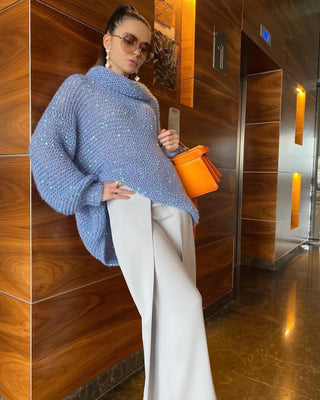Alma - Paillettenpullover