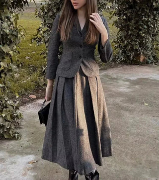 Marie - Baumwollset mit Hemdbluse