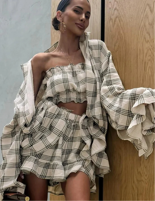 Lotta - Baumwollset mit Hemdbluse