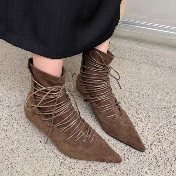 Beate - Velours-Stiefeletten