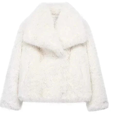 Lia - Oversized Kunstfellmantel