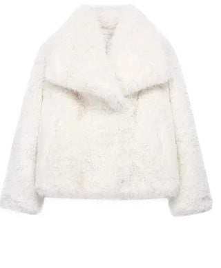 Lia - Oversized Kunstfellmantel