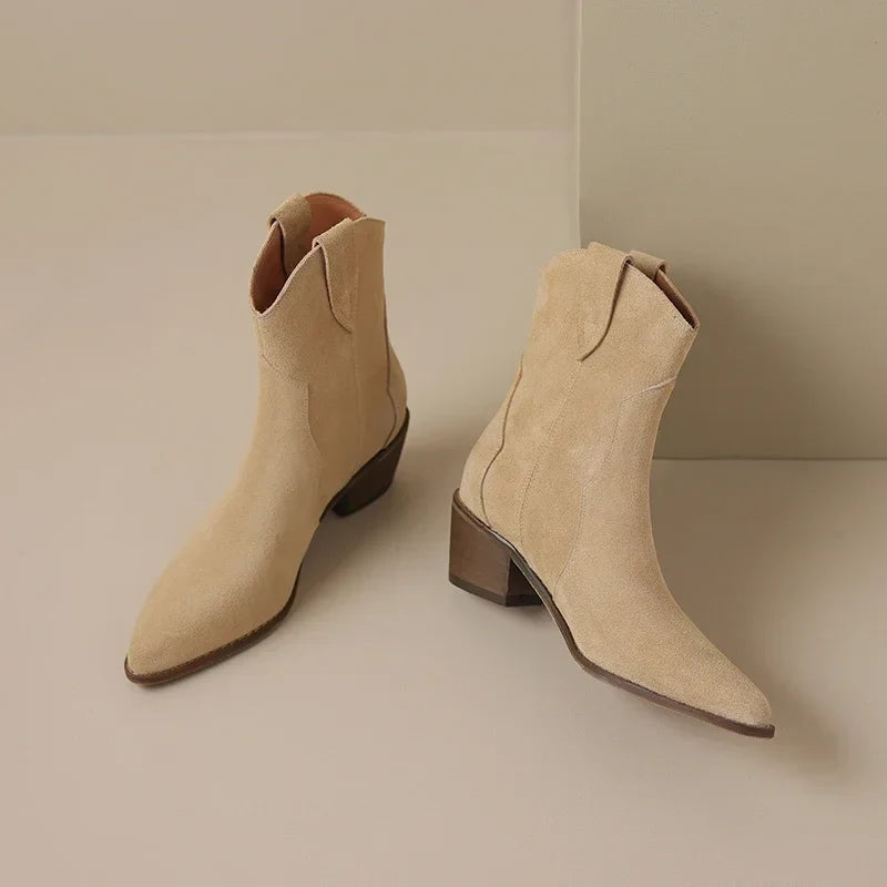 Edda - Velours-Stiefeletten