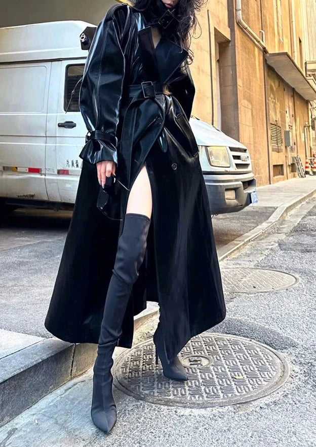 Katrin - Trenchcoat in Lederoptik