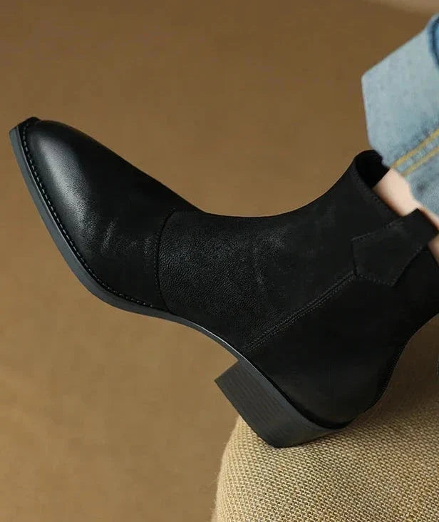 Brigitte - Velours-Stiefeletten