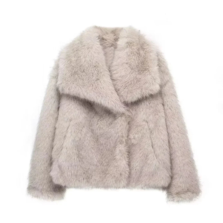 Lia - Oversized Kunstfellmantel