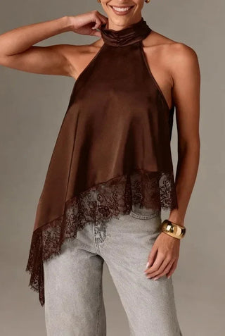 Liesel - Satin-Spitzen-Top