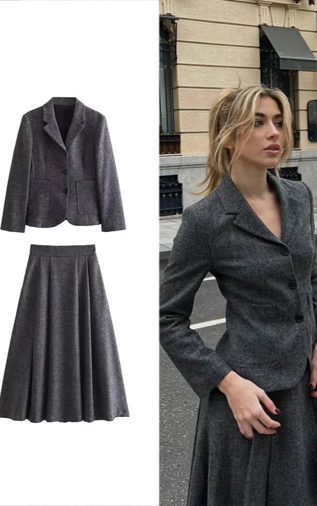 Marie - Baumwollset mit Hemdbluse