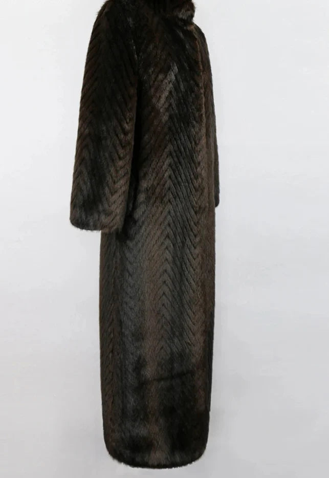 Antje - Langer Kunstfellmantel