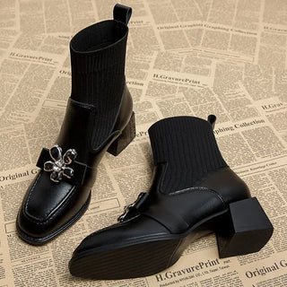 Bettina - Stiefeletten mit Schleife