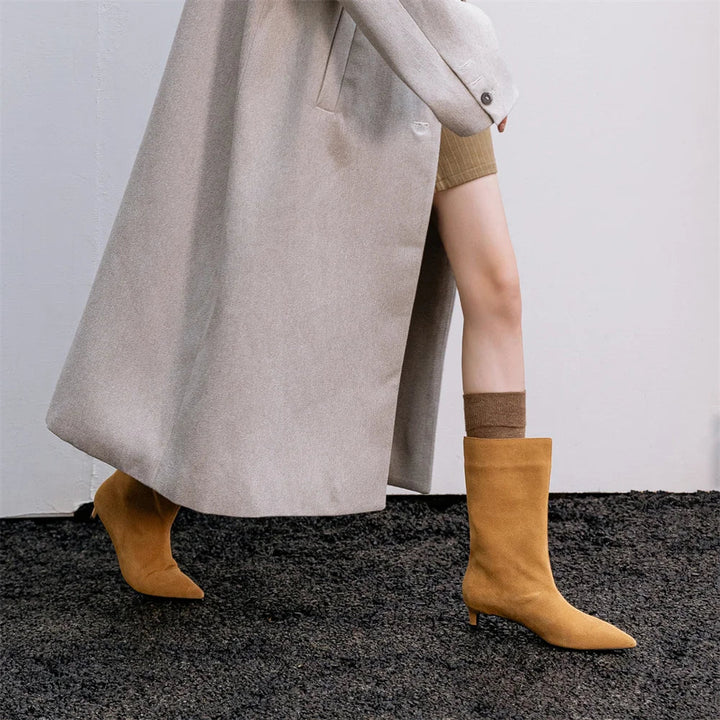 Hilde - Velours-Stiefeletten