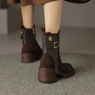 Ottilie - Velours-Stiefeletten