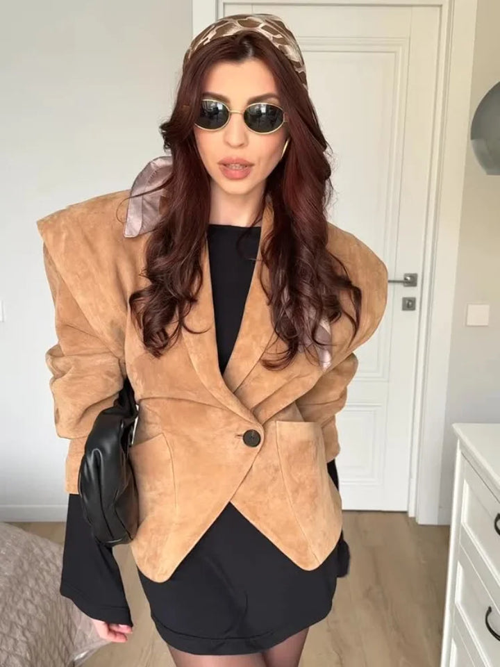 Elke - Jacke in Wildlederoptik