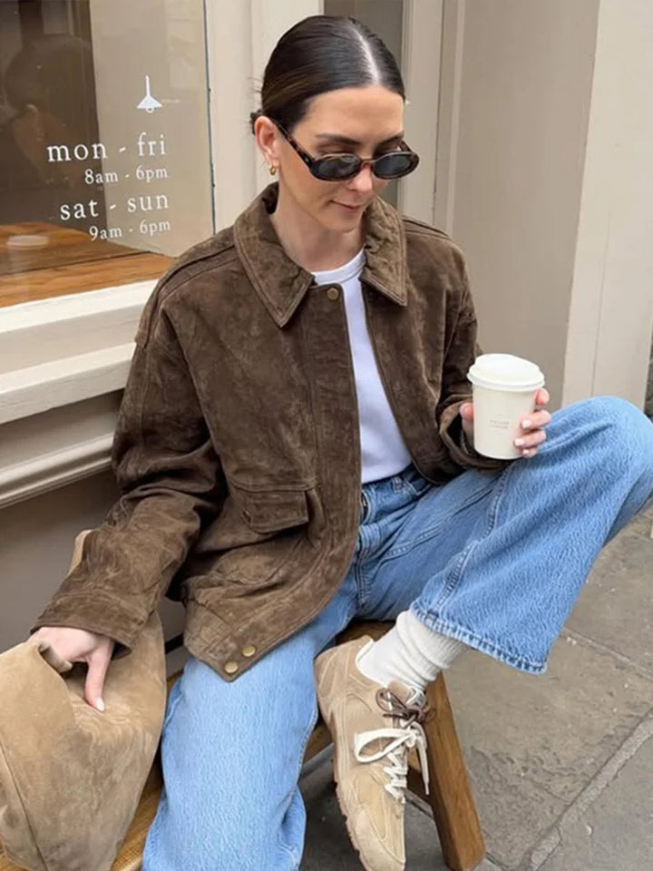 Veronika - Jacke in Wildlederoptik