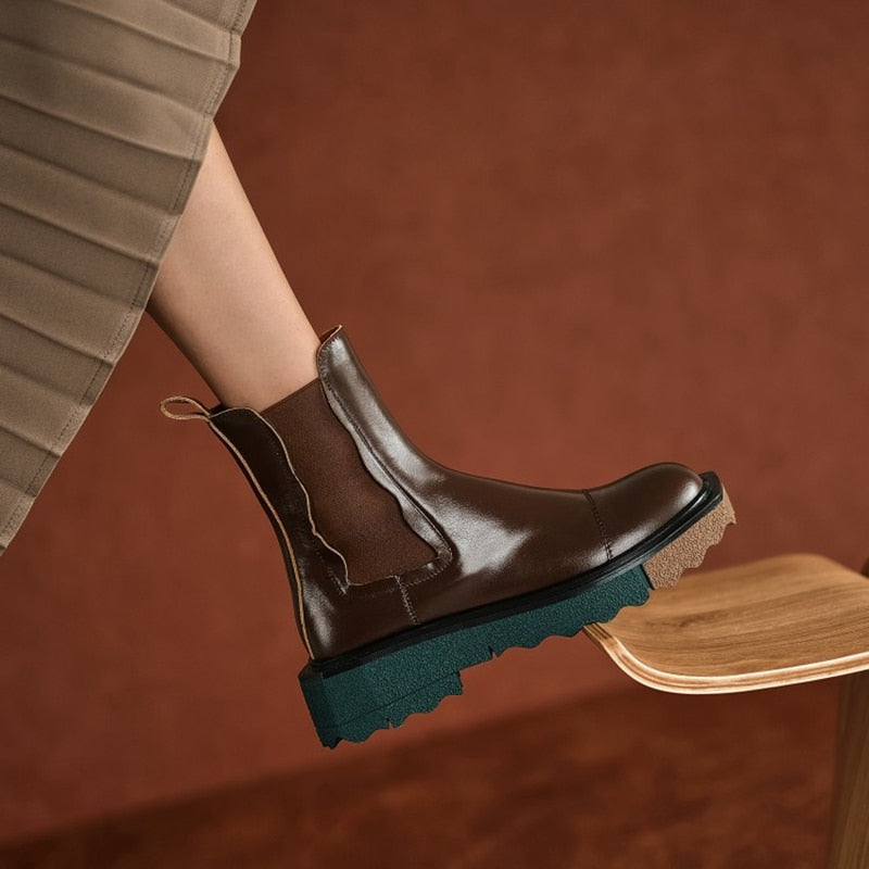 Tina - Wadenhohe Lederstiefel