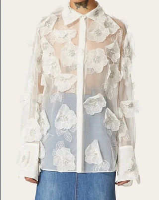 Birgit - Mesh-Bluse