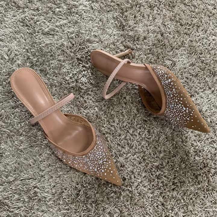 Renate - Mesh-Pumps mit Strass