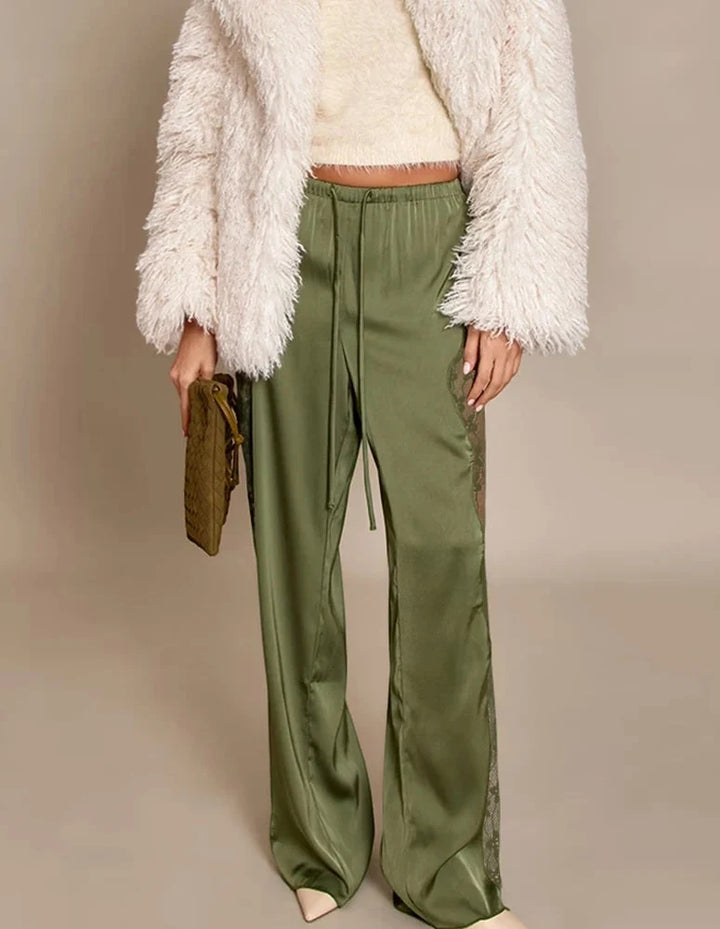 Doris - Satinhose mit Spitze