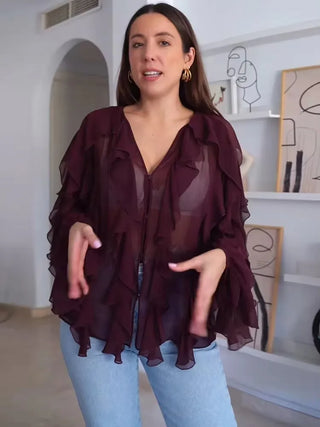 Hilde - Chiffonbluse