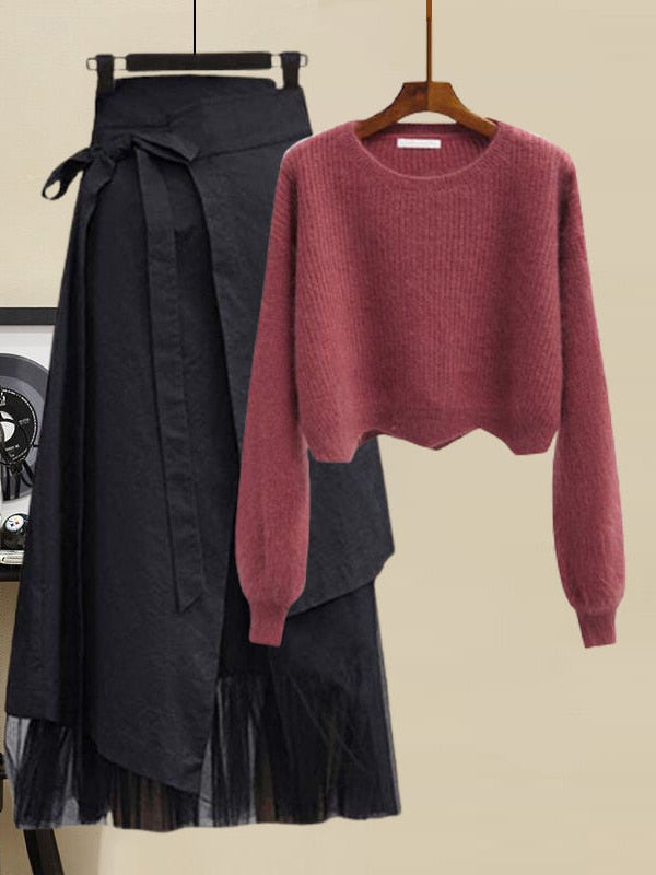 Valerie - Pullover mit Mesh-Rock