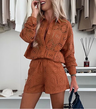 Elif - Set mit Hemdbluse