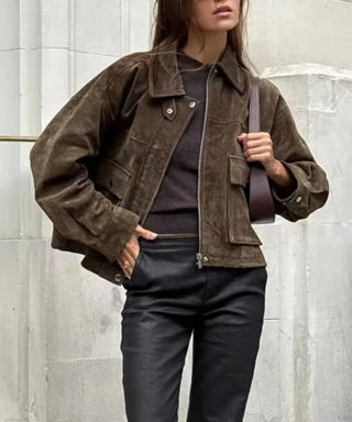 Christine - Jacke in Wildlederoptik