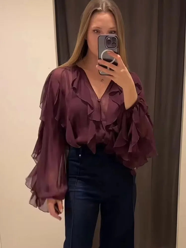 Hilde - Chiffonbluse