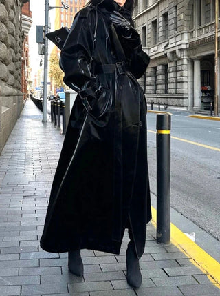Katrin - Trenchcoat in Lederoptik