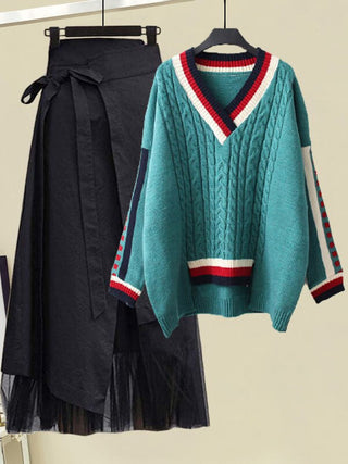 Valerie - Pullover mit Mesh-Rock
