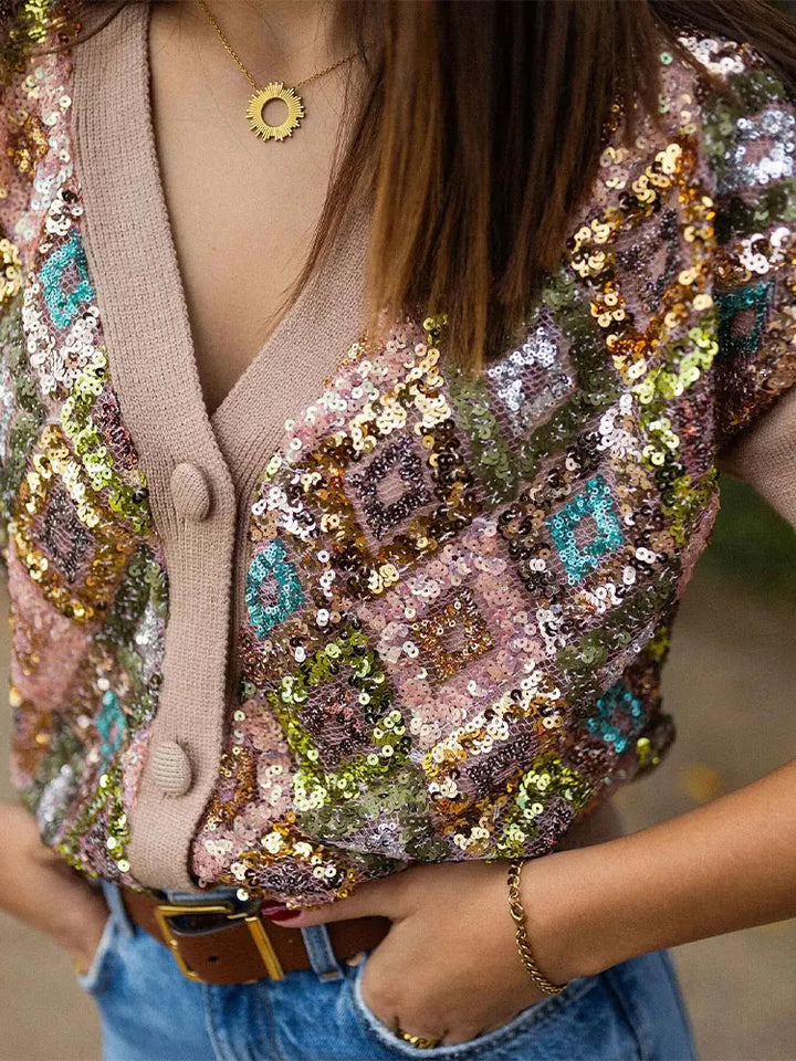 Corinna - Paillettencardigan