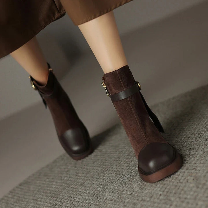 Ottilie - Velours-Stiefeletten
