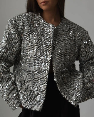 Sigrid - Satinjacke mit Pailletten