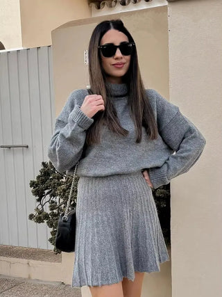 Lena - Strickset mit Faltenrock