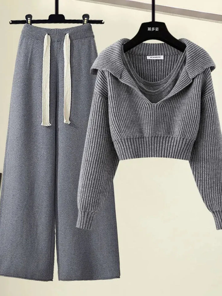 Amalia - Strickset mit weiter Hose