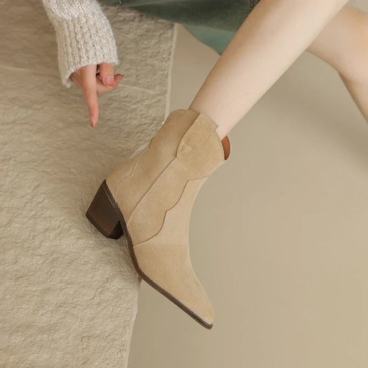 Edda - Velours-Stiefeletten