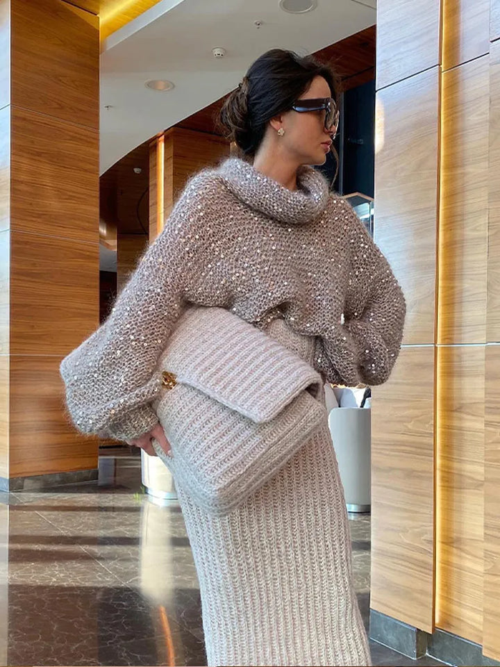 Alma - Paillettenpullover