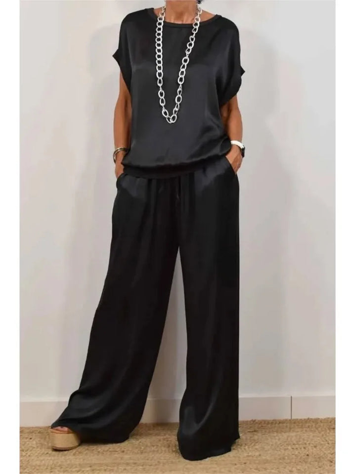 Svea - Satin-Set mit weiter Hose
