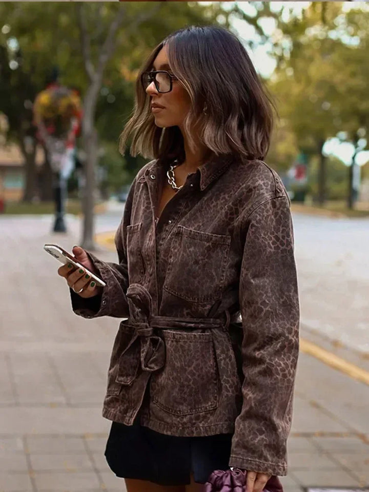 Ursula - Jeansjacke mit Gürtel